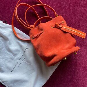 Brandon Blackwood Kamal Bucket Bag – Burnt Orange Suede (NWOT)